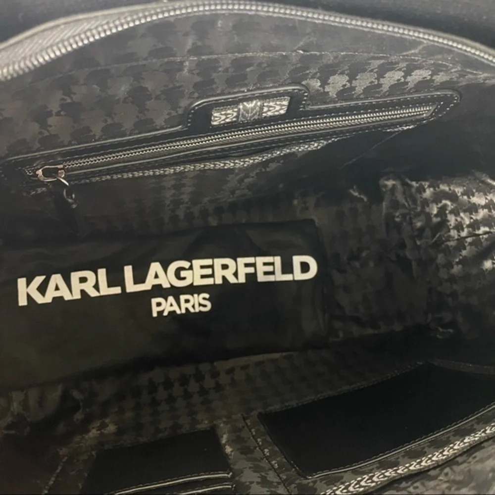 KARL LAGERFELD Handbag Adele Tote Bag Signature Print Black